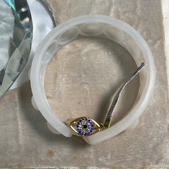 Crystal blue golden Evil eye ring by BAUBLEBAR - Picture 7 of 11